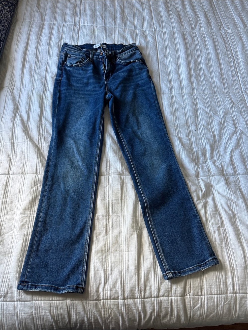 Flying Monkey Women's Boot Cut Jeans in Dark Blue Denim